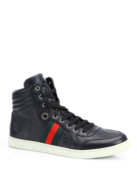 high top gucci black|Gucci high tops men's.